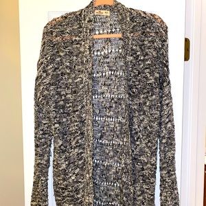 Black and white long sweater